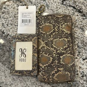 Hobo snakeskin mini wallet and sunglasses case